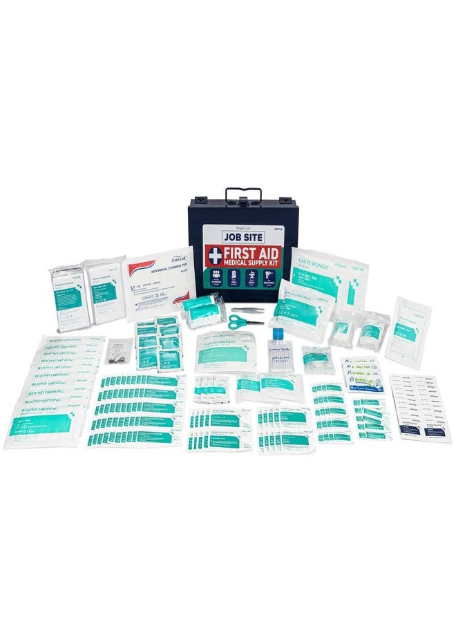 BrightCare Metal Case First Aid Kit for Job Site & Contractors - OSHA Compliant, Heavy Duty Case for Work Trucks, Fleet, Renovation, Industrial, and Construction- 200 Piece Wall Mount & Portable First Aid Kit - Image 5